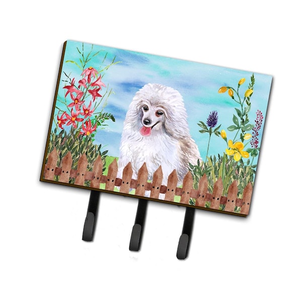 Carolines Treasures Medium White Poodle Spring Leash or Key Holder CK1245TH68 - main